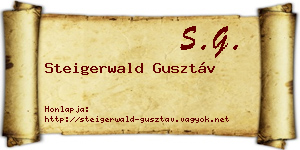 Steigerwald Gusztáv névjegykártya