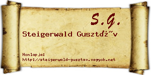 Steigerwald Gusztáv névjegykártya