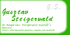 gusztav steigerwald business card